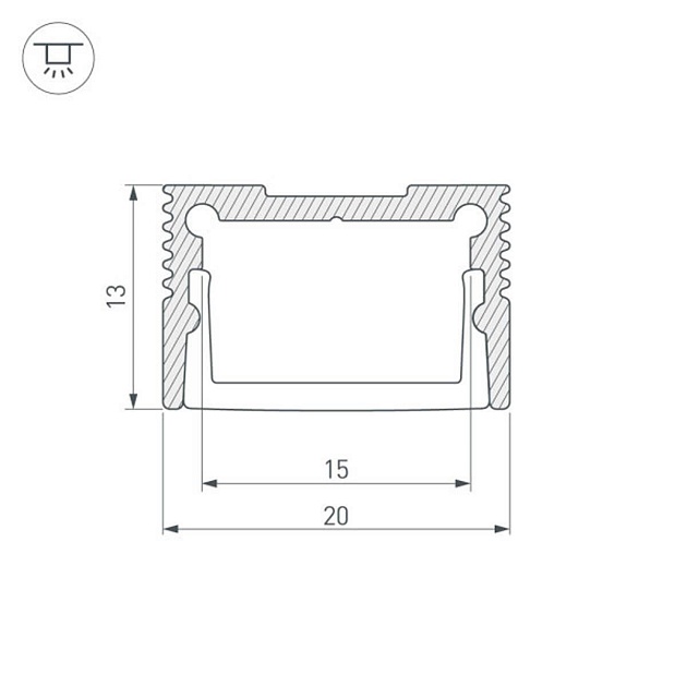 Профиль Arlight SL-SLIM20-H13-3000 ANOD 036036 изображение 2 Профиль Arlight SL-SLIM20-H13-3000 ANOD 036036 Фото № 2