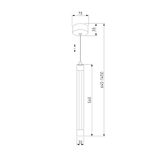 Подвесной светодиодный светильник Eurosvet Strong 50189/1 LED матовое золото 1