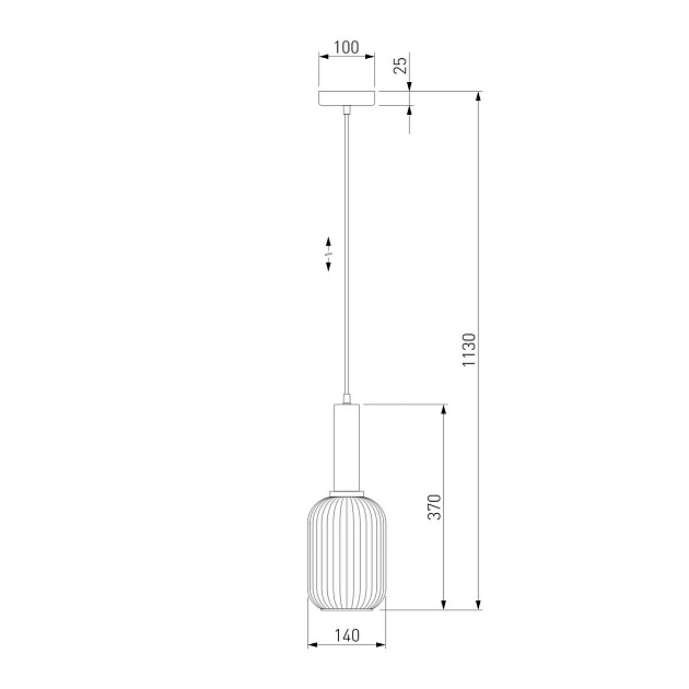Подвесной светильник Eurosvet 50181/1 дымчатый фото 2