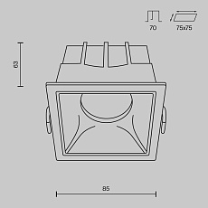 Встраиваемый светильник Maytoni Alfa LED DL043-01-15W3K-SQ-WB 5