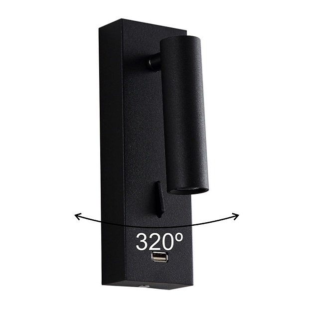 Настенный светильник Crystal Lux CLT 210W USB BL изображение 5 Настенный светильник Crystal Lux CLT 210W USB BL Фото № 5