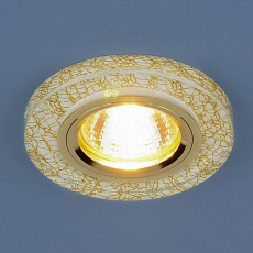 Встраиваемый светильник с двойной подсветкой Elektrostandard 8371 MR16 белый/золото a031514 1