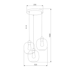 Подвесная люстра TK Lighting 3184 Elio 2