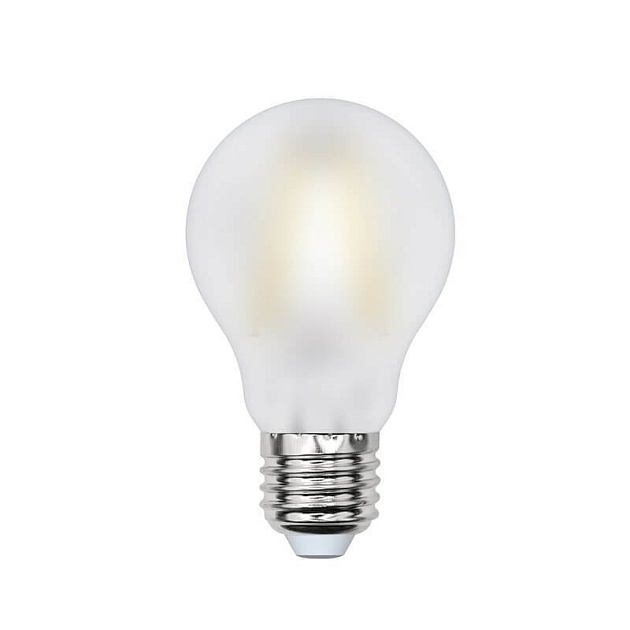 Лампа светодиодная филаментная Uniel E27 8W 3000K матовая LED-A60-8W/WW/E27/FR PLS02WH UL-00000304 фото 