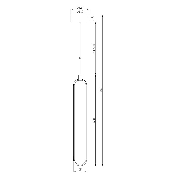 Подвесной светодиодный светильник Maytoni Chain MOD017PL-L13G изображение 8 Подвесной светодиодный светильник Maytoni Chain MOD017PL-L13G Фото № 8