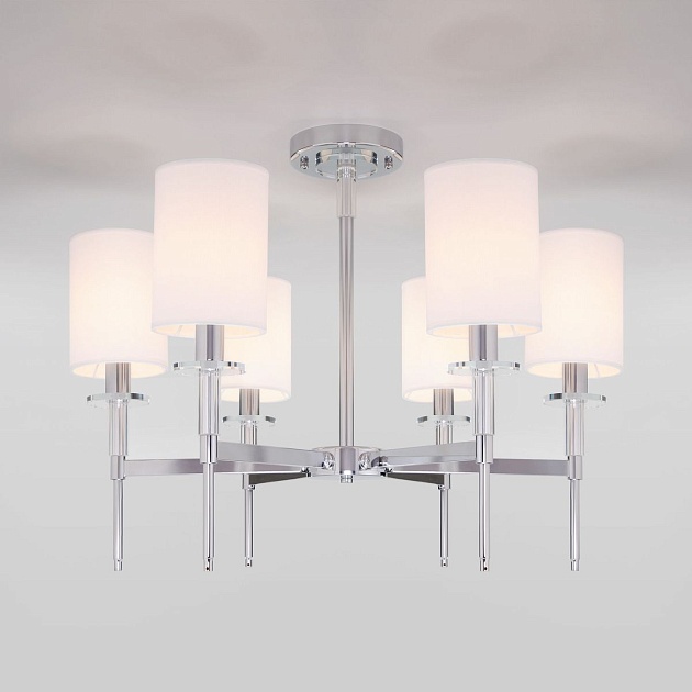 Подвесная люстра Eurosvet Brielle 60132/6 хром изображение 1 Подвесная люстра Eurosvet Brielle 60132/6 хром Фото № 1