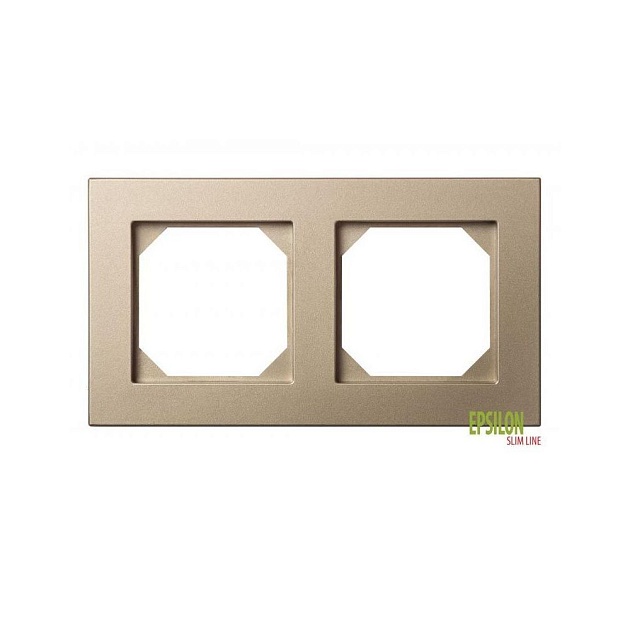 Рамка 2-постовая Liregus Epsilon шампань 28-3222 Фото № 1
