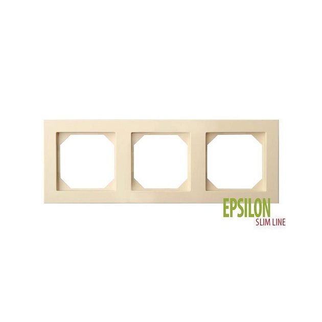 Рамка 3-постовая Liregus Epsilon бежевый 28-0883 Фото № 1