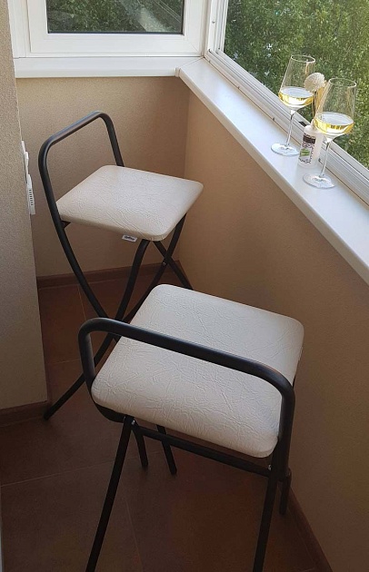 Барный стул Sheffilton SHT-S46 беж/черный муар 7837886201 Фото № 4