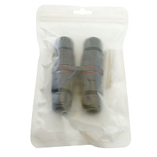 Соединитель-коннектор Stekker LD542 3-контактный на 4 выхода с СМК221 пружинным контактом IP68 черный 49195 2