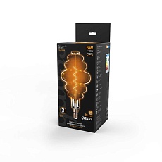 Лампа светодиодная филаментная Gauss E27 6W 2400K золотая 158802006 1
