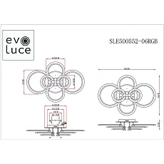 Потолочная светодиодная люстра Evoluce Cerina SLE500552-06RGB 1