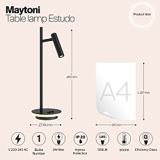 Настольная лампа Maytoni Estudo Z010TL-L8B3K 1