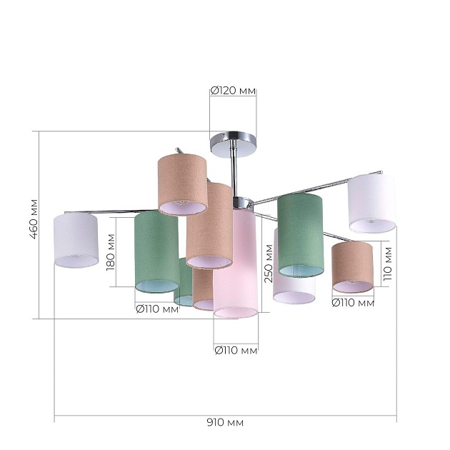 Потолочная люстра Evoluce Essenza SLE300602-11 Фото № 3