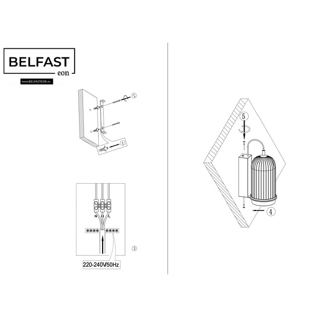 Бра Belfast Pineridge WFS-380-B1 BR Фото № 3