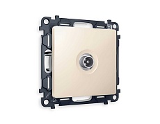 Комплект механизма TV розетки оконечной AMBRELLA VOLT ALFA Бежевый матовый 50-870 MHz 1dB QUANT (AP3330, VM202) MA333010 2