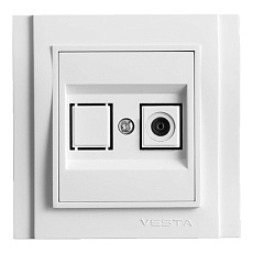 ТВ-розетка Vesta-Electric Verona белый FRZTV020101BEL