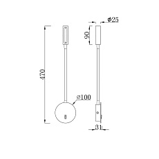 Бра Maytoni Technical Stem C035WL-L3MG3K 5