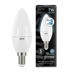 Лампа светодиодная диммируемая Gauss E14 7W 4100K матовая 103101207-S 5