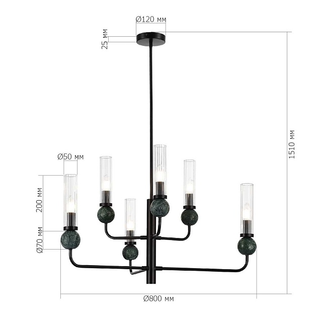 Подвесная люстра ST Luce Medea SL1244.403.06 Фото № 3