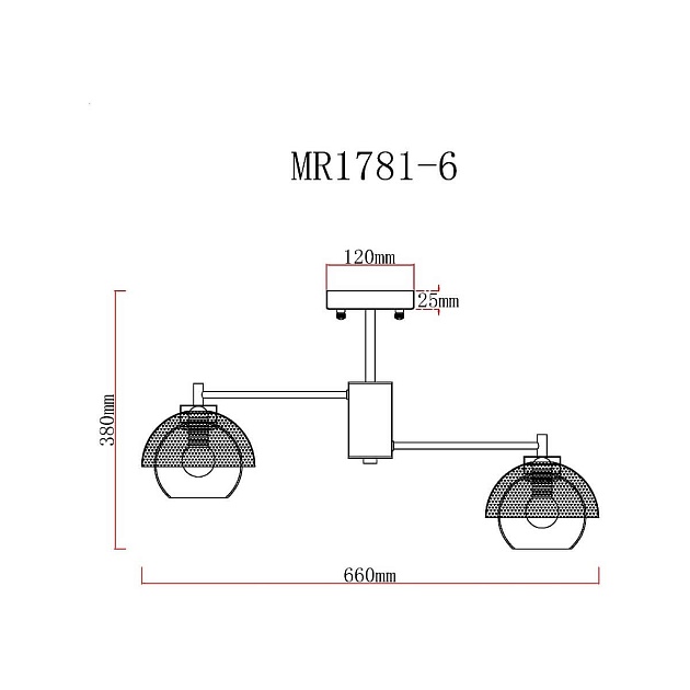 Потолочная люстра MyFar Hloya MR1781-6 фото 2