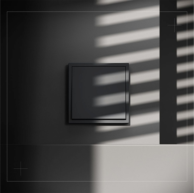 Выключатель встраиваемый Voltum S70 одноклавишный 10А, (графит) VLS010107 Фото № 4