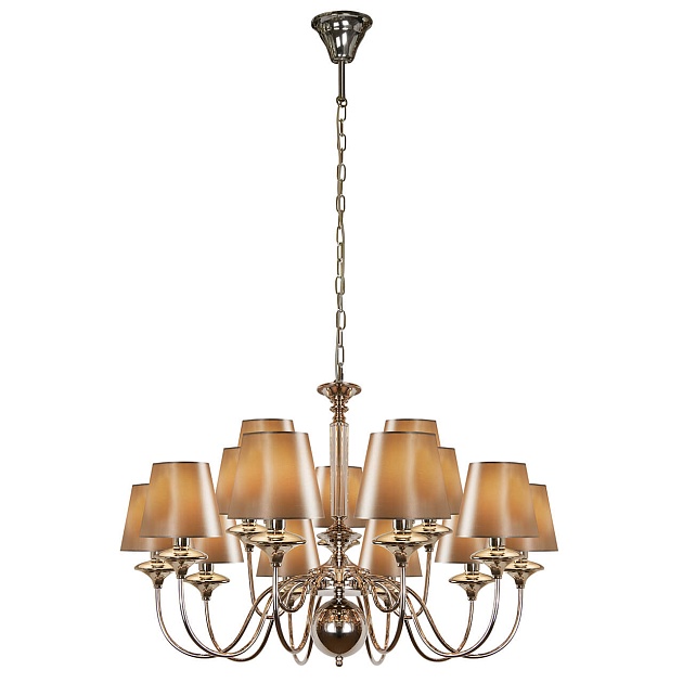 Подвесная люстра iLamp Rolling P2406-10+5 Nickel Фото № 1