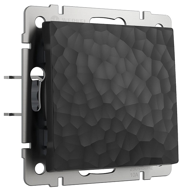 Выключатель Werkel Hammer одноклавишный проходной черный W1212008 4690389162053 Фото № 1