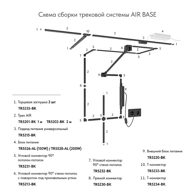 Шинопровод Denkirs Air Base TR5202-BK изображение 2 Шинопровод Denkirs Air Base TR5202-BK Фото № 2
