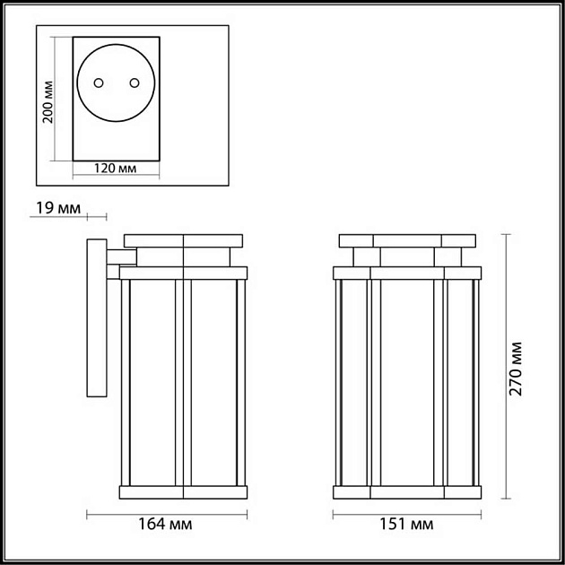 Уличный настенный светильник Odeon Light Nature Gino 4048/1W фото 4