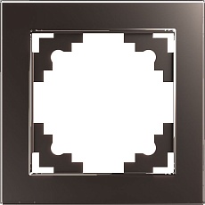 Рамка 1-постовая Stekker Катрин шоколад GFR00-7001-04 39535