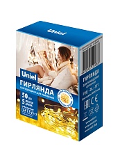 Светодиодная гирлянда Uniel Роса теплый белый ULD-S0500-050/SCB/2AA Warm White IP20 Dew UL-00005265 3