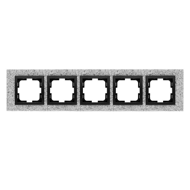 Рамка 5-постовая Mono Electric Style Granit белый гранит 107-600000-164 фото 