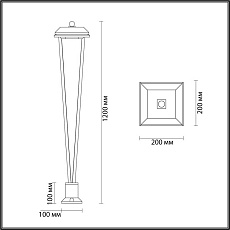 Уличный светодиодный светильник Odeon Light Nature Bearitz 6655/12GA 4