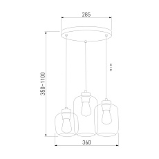 Подвесная люстра TK Lighting 3175 Marco Brown 1