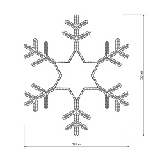 Светодиодная фигура Ardecoled Снежинка ARD-Snowflake-M3-920X920-432Led White 025307 2