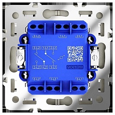 Проходной переключатель встраиваемый Voltum S70 двухклавишный 10А, (шелк) VLS020304 5