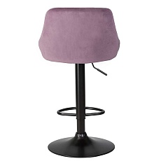 Стул барный DOBRIN LOGAN BLACK (пудрово-сиреневый велюр (MJ9-52)) 5007_BlackBase-LM LOGAN BLACK 1