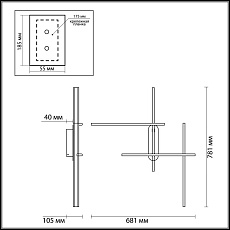 Настенный светильник Odeon Light RUDY 3890/36WLP 1