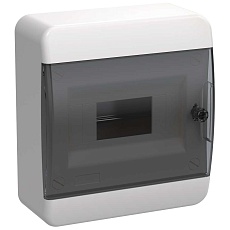 TEKFOR Корпус пластиковый ЩРН-П-8 IP41 черная прозрачная дверь IEK TF5-KP12-N-08-41-K01-K03