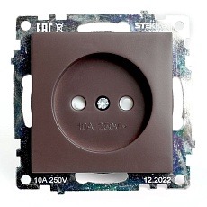 Розетка однаместная с защитной шторкой Stekker Катрин шоколад GLS10-7109-04 49025