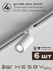 Встраиваемая однофазная трековая система Hesby Lighting Skylite №3 со светильниками HSBL_kompl_S003_VI2W4K 1