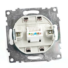 Розетка компьютерная RJ-45 Stekker Катрин шоколад GLS00-7107-04 49023 5