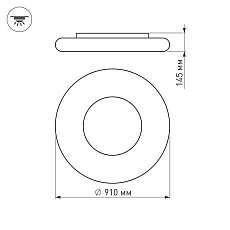 Потолочный светодиодный светильник Arlight Alt-Tor-BB910SW-120W Warm White 022751 1