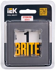 Рамка 1-постовая IEK Brite РУ-1-2-БрСе серая BR-M12-G-K03 1