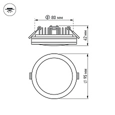 Встраиваемый светодиодный светильник Arlight LTD-95SOL-10W Warm White 017985 1