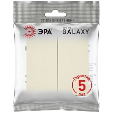 Переключатель ЭРА Galaxy 15-1106-02 двойной 10АХ-250В IP20 слоновая кость Б0070694 1