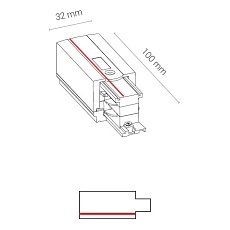 Ввод питания правый Nowodvorski Ctls Power 8712 3