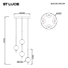 Подвесная светодиодная люстра ST Luce Peek SL6120.403.04 1