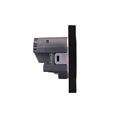 Розетка STRONG 1-ая с/з с/у з/ш 16А с USB A+C быстрой зарядки 5В/3А антрацит KRANZ KR-78-0704-5 4